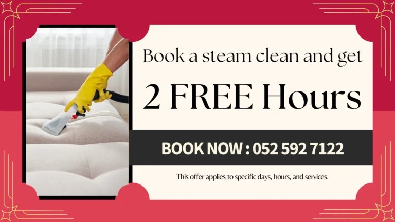 Book a steam clean and get 2 FREE Cleaning Hours